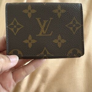 Louis Vuitton Brown and Gold Card Holder